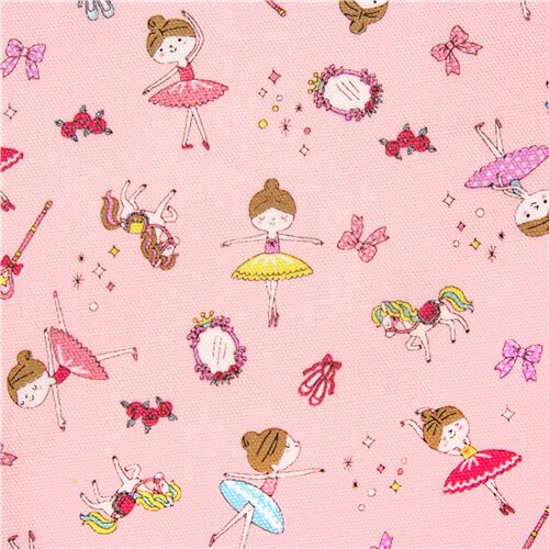 Rosa Ballerinastoff Japan Oxford Baumwolle Bnder Stoff