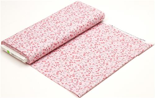 rosa Vogel und Blumen Stoff von Michael Miller 3