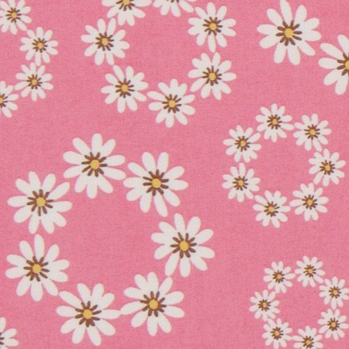 rosa Gänseblümchen Stoff USA Designer Robert Kaufman 1