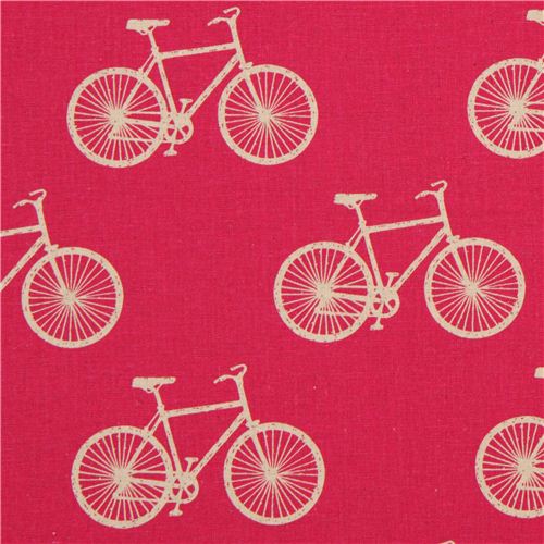 Tela laminada rosa Cycling de echino con bicicletas Tela