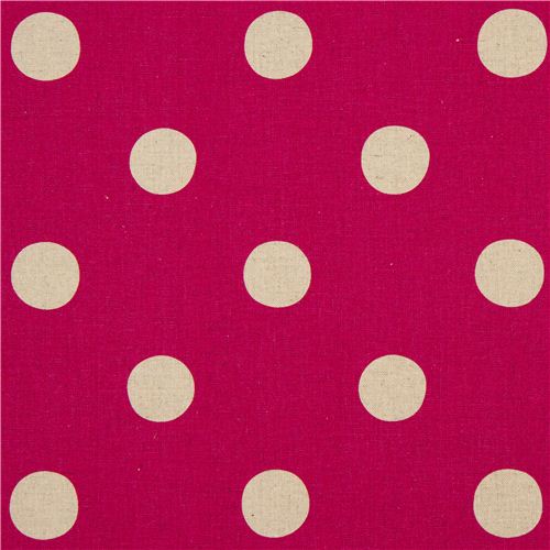 Tessuto echino Popeline rosa pois maruco Tessuto