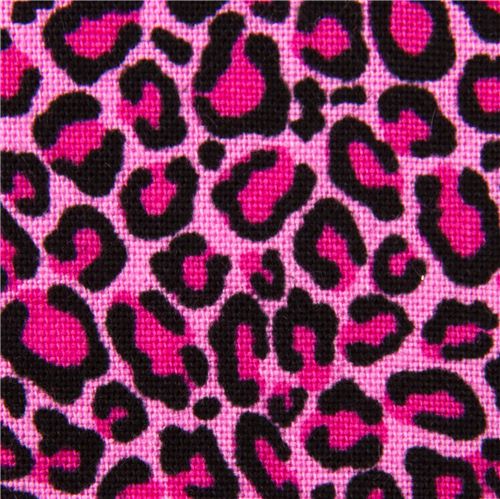 pink fabric with leopard pattern by Timeless Treasures USA Fabric