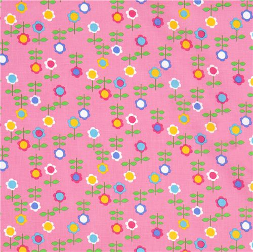pink flower designer fabric from the USA 2