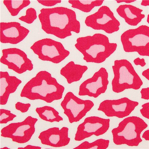 pink leopard print fabric by Robert Kaufman Fabric