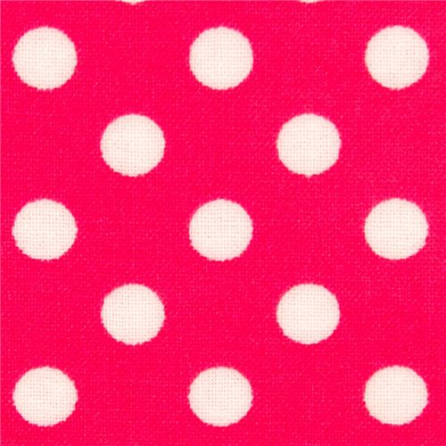 Tessuto Laminato pois rosa Cosmo dal Giappone Tessuto