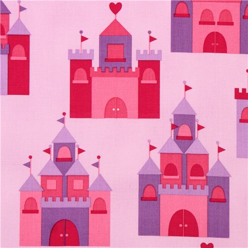 Tissu rose violet avec des palaces de princesse Spring par Robert Kaufman  Tissu