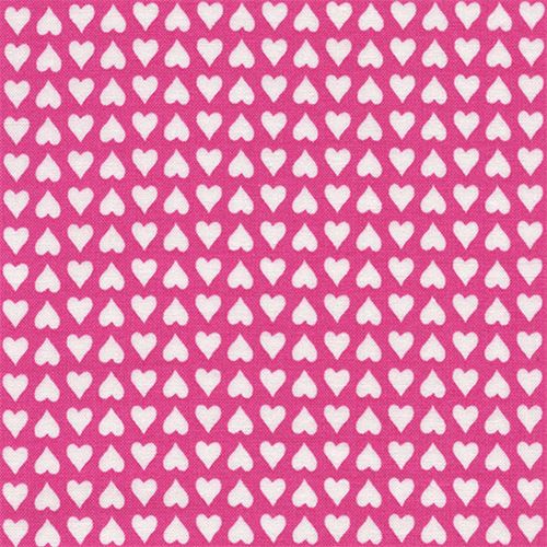 pink small white heart fabric by Timeless Treasures Fabric