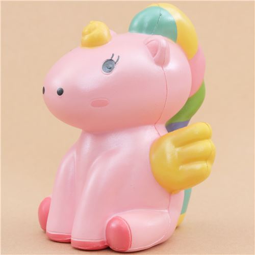 Squishys kawaii perfumado unicornio rosa alas amarillas juguete animal WaWaii Squishy