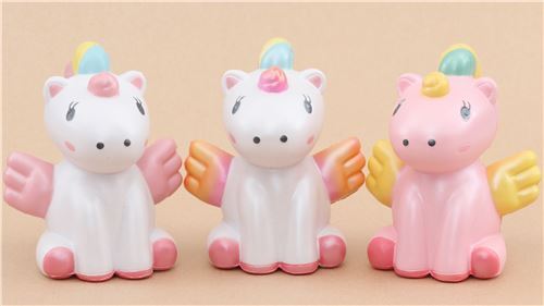 Squishys kawaii perfumado unicornio rosa alas amarillas juguete animal WaWaii Squishy 5