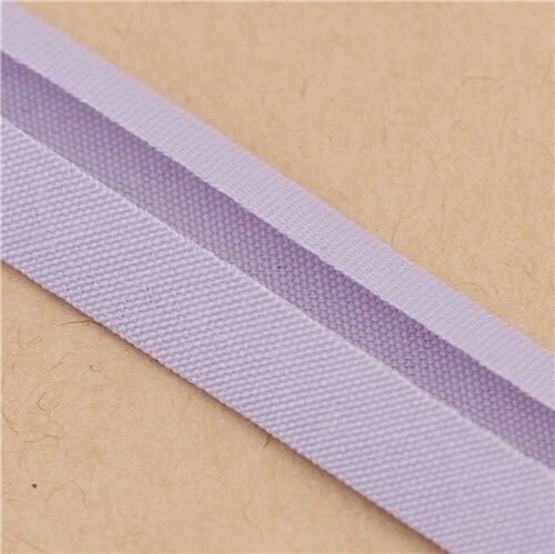 Ruban de biais en polyester violet clair, à un pli 2