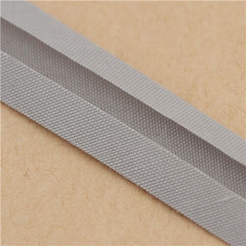 Cinta al bies de doblez simple gris de poliéster 2