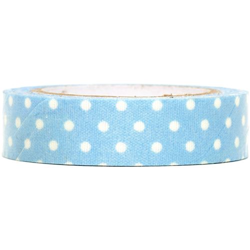 pretty light blue Fabric Deco Tape with Polka Dots 1