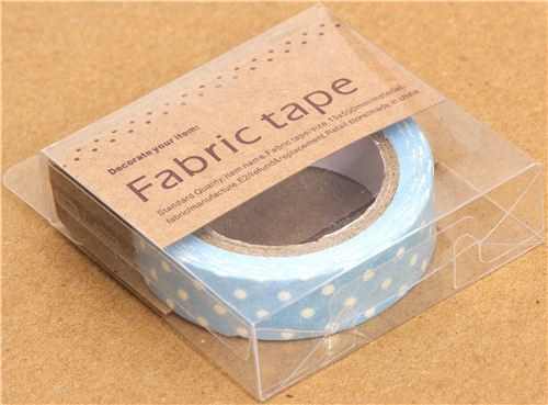 pretty light blue Fabric Deco Tape with Polka Dots 2