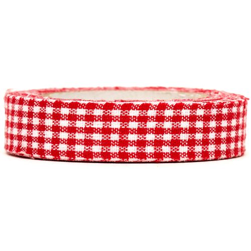 schönes rot-weiss kariertes Stoff Klebeband Vichy Karo 1