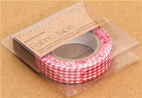 schönes rot-weiss kariertes Stoff Klebeband Vichy Karo 2
