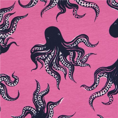 purple Cotton and Steel knit with octopus animal