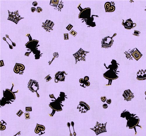 purple Japanese fabric Alice in Wonderland Cosmo 2