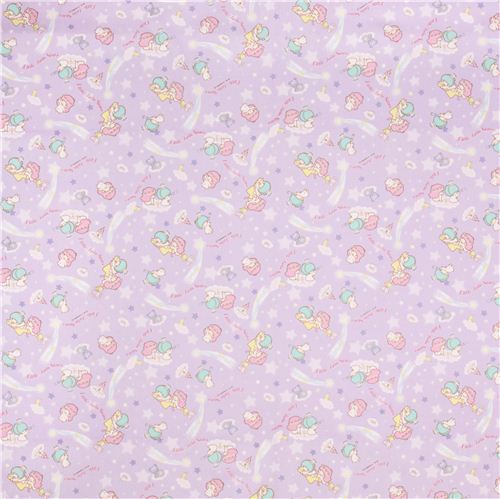 Tela prpura Little Twin Stars castillo en las nubes estrellas de Sanrio Japn 0