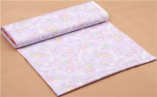 Tela prpura Little Twin Stars castillo en las nubes estrellas de Sanrio Japn 0