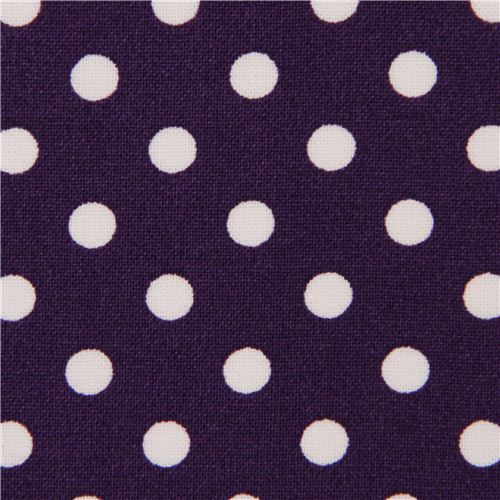 Tissu Michael Miller violet à pois blancs Tissu