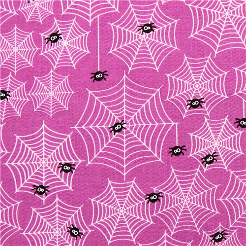 purple Riley Blake cobwebs fabric Halloween Parade Fabric