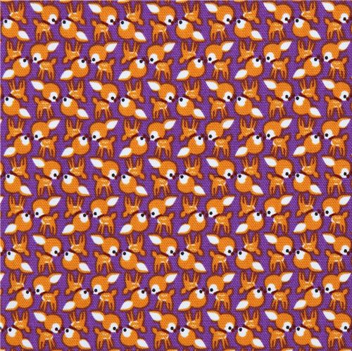 violetter Rehkitz Kokka Oxfordstoff Bambi aus Japan 2