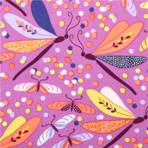 lila Schmetterling Tier Stoff Helen's Garden Michael Miller Stoff