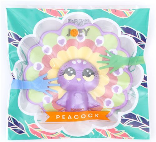 purple colorful peacock bird animal squishy kawaii 5