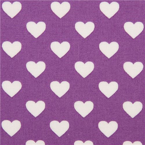 Linda tela violeta de corazones de Michael Miller EE. UU. Tela