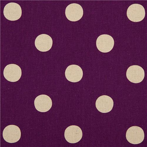 lila echino Polka Dot Punkte Laminat Canvas Stoff Stoff