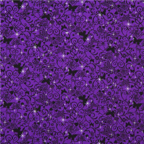 purple glitter roses fabric butterfly crown 2