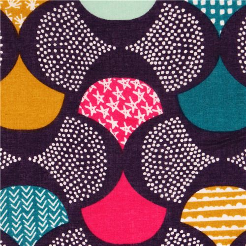 Tissu bio violet en voile par Cloud 9 collection Koi Tissu