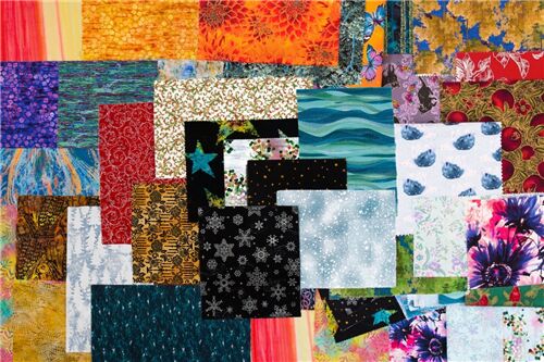 Lote de telas un cuarto de kilo retazos para quilting restos
