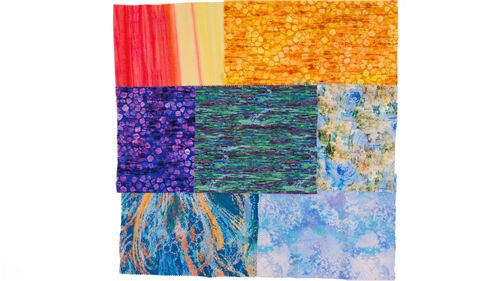 Lote de telas un cuarto de kilo retazos para quilting restos 7