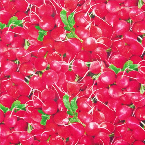 Fresh Radishes Red Vegetable Produce Fabric