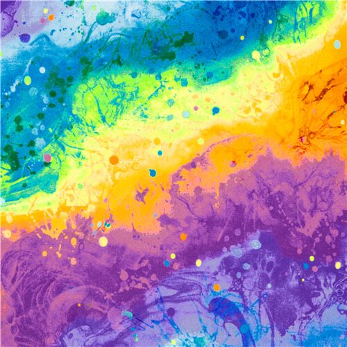 Tissu minky ultralarge avec des peintures arc-en-ciel Tissu
