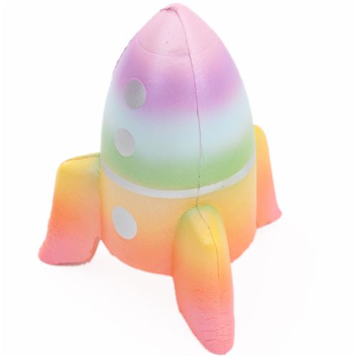 Squishy perfumado kawaii cohete nave espacial colores arcoiris 2