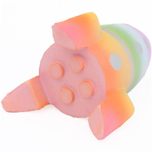 Squishy perfumado kawaii cohete nave espacial colores arcoiris 3