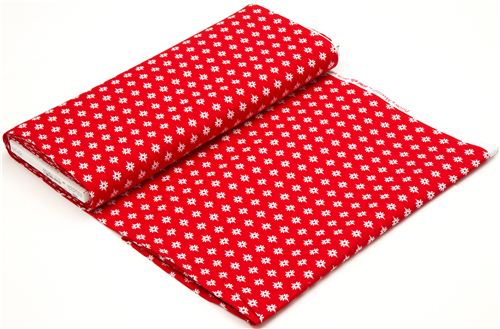 red Michael Miller Christmas fabric with Christmas stars 3