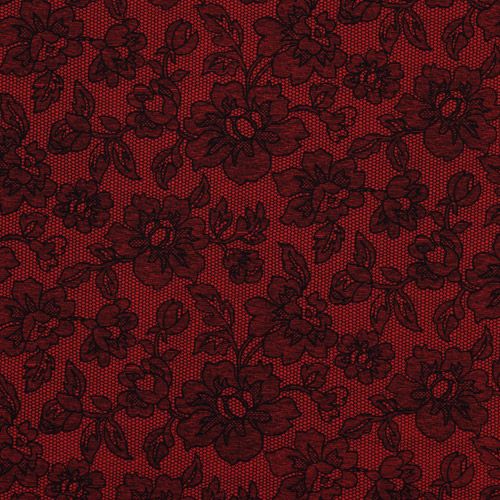 roter Michael Miller Stoff mit Blumen Spitze Imitat 2