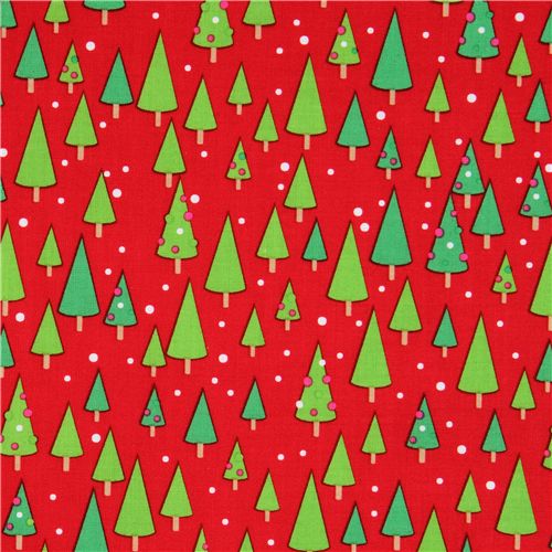 roter Riley Blake Weihnachts-Stoff Weihnachtsbaum 2
