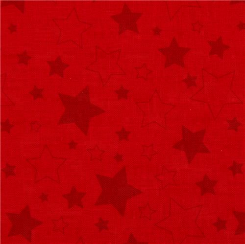 red Riley Blake star fabric from the USA Fabric