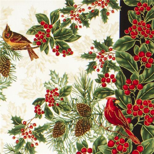 red Timeless Treasures Christmas fabric poinsettia  2