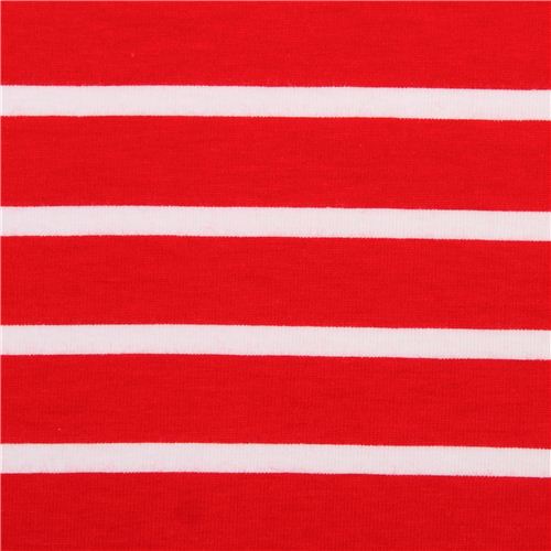 rot-weier Streifen Jersey Stoff Riley Blake Stoff