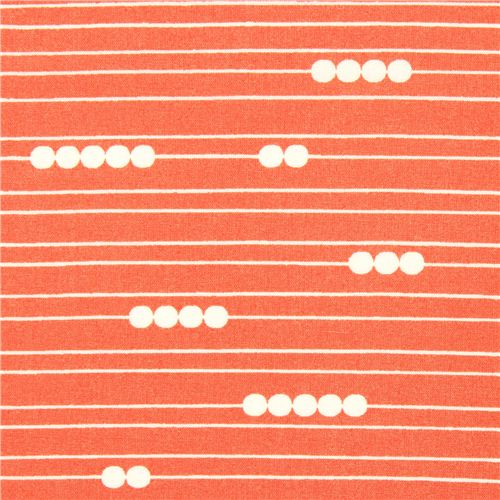red birch organic fabric from the USA lines and dots 1
