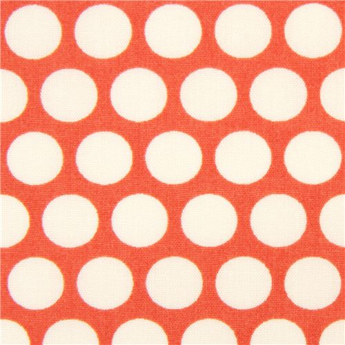 red birch organic fabric from the USA with white dots 1