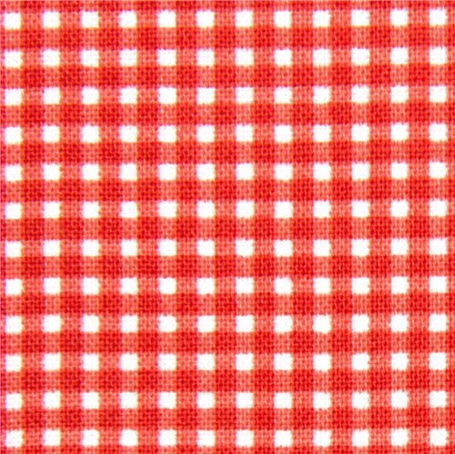 red checkered Michael Miller fabric Gingham pattern Fabric