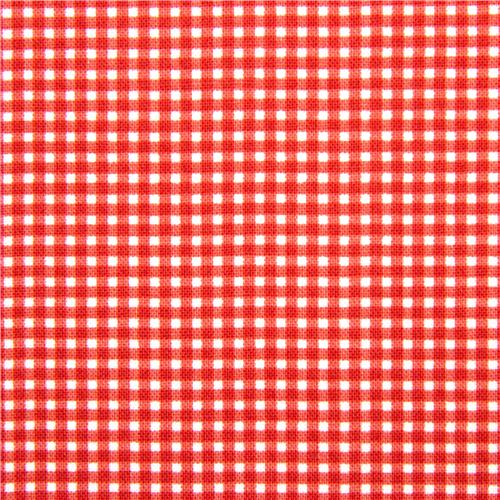 red checkered Michael Miller fabric Gingham pattern 2