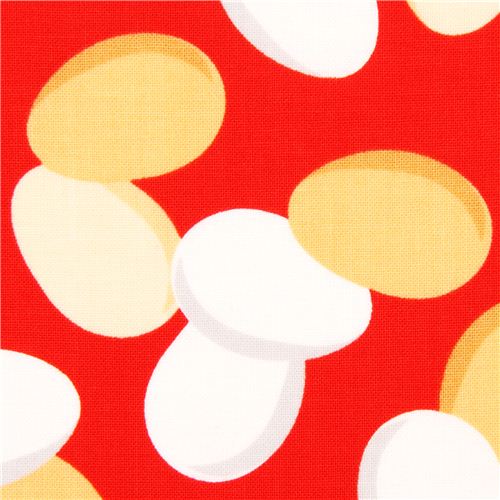 red chicken egg food fabric by Robert Kaufman USA Fabric