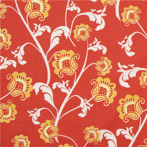 red flower fabric Riley Blake USA Avignon Fabric